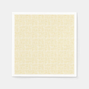 Yellow ink roller stripes on white napkins