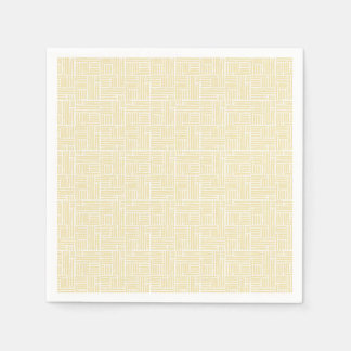 Yellow ink roller stripes on white napkins
