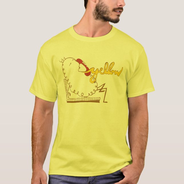 Yellow instead of Hello Telephone Answering T-Shirt (Front)