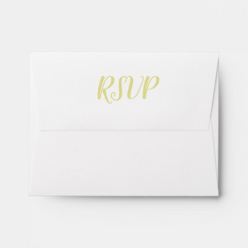 Yellow Iris and Gray Damask Wedding RSVP Envelopes