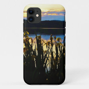 Yellow Iris at Lake Arrowhead shore iPhone 11 Case