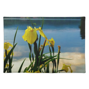 Yellow Iris at Lake Shore Cloth Placemat