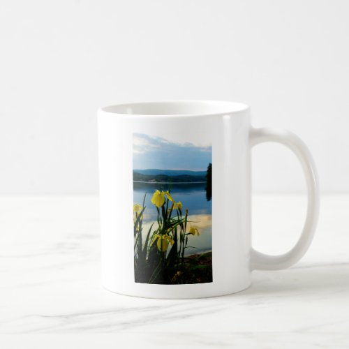 Yellow Iris at Lake Shore Coffee Mug