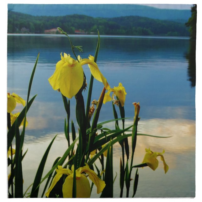 Yellow Iris at Lake Shore Napkin (Front)