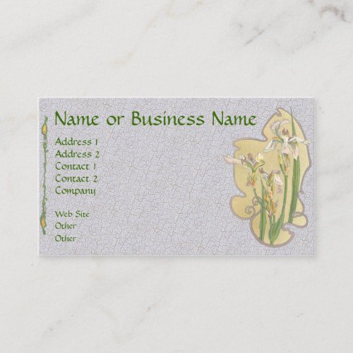 Yellow Iris Floral Business Profile Card Business Card