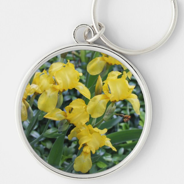 Yellow Iris Flowers Keychain (Front)
