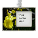 Yellow Irises Bright Spring Floral Christmas Ornament
