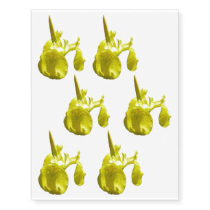 Yellow Irises Bright Spring Floral Temporary Tattoos