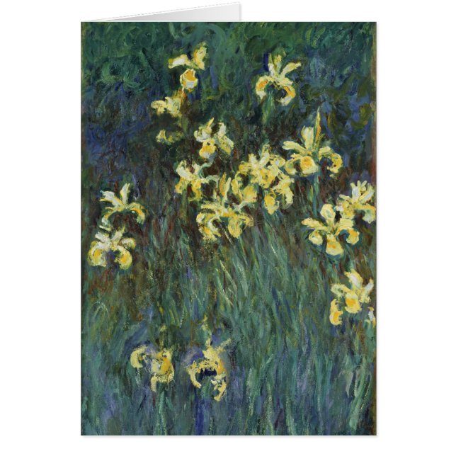 Yellow Irises by Claude Monet, Vintage Fine Art (Front)