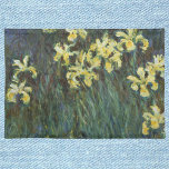 Yellow Irises by Claude Monet, Vintage Fine Art Cloth Placemat<br><div class="desc">Yellow Irises (1914-1917) by Claude Monet is a vintage impressionist fine art nature painting featuring blooming yellow iris flowers growing in a garden. About the artist: Claude Monet (1840-1926) was a founder of the French impressionist painting movement with most of his paintings being "en plein air" (in the open air)...</div>