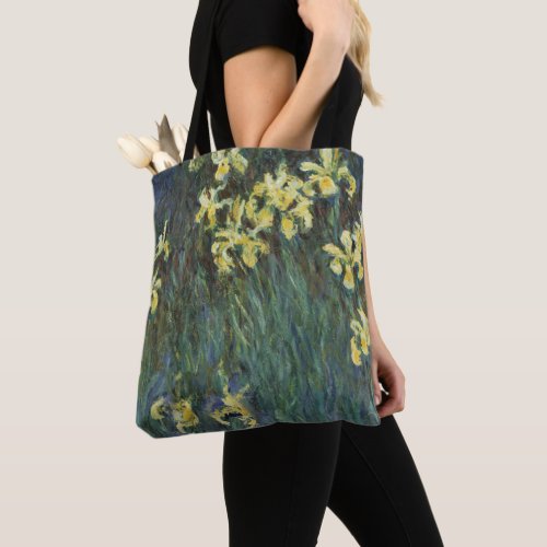 Yellow Irises by Claude Monet Vintage Fine Art Tote Bag