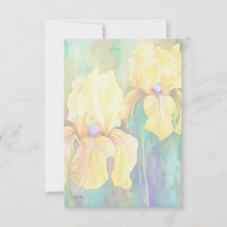 Yellow Irises  Thank You Card