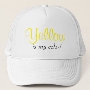 Yellow Is My Color Cute Trucker Hat