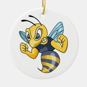 Yellow Jacket Ceramic Ornament