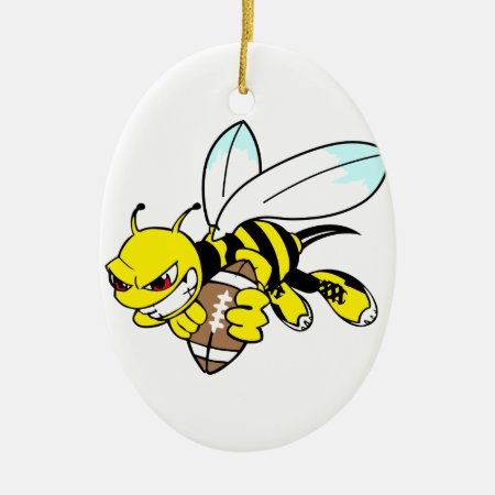 Yellow Jacket Hornet Ceramic Ornament