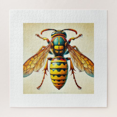 Yellow Jacket Insect Dorsal View 280624IREF123 _ W Jigsaw Puzzle