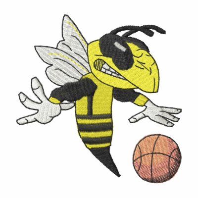 Yellow Jacket with Basketball | Zazzle