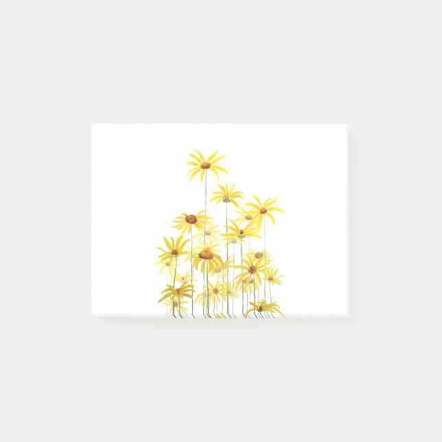 yellow Jerusalem artichoke flower watercolor Post-it Notes (Front)