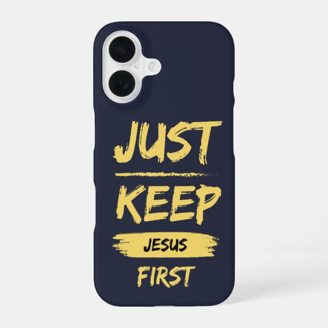 Yellow Just Keep Jesus First Iphone Case (Back)