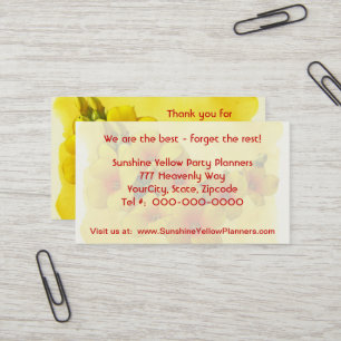 Yellow Kalanchoe - Succulent Sunshine Business Card