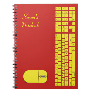 Yellow Keyboard and Mouse Notebook