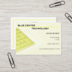  Yellow  Keyboard Information Technology  Business Card
