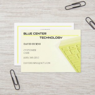  Yellow  Keyboard Information Technology  Business Card