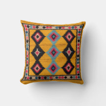 Yellow Kilim Pillows for an Oriental Touch