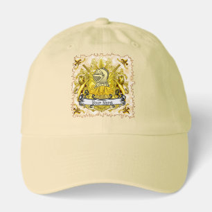 Yellow Knight Family Crest Surname hat
