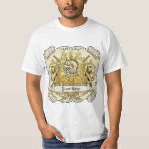 Yellow Knight Family Crest  Surname  T-Shirt