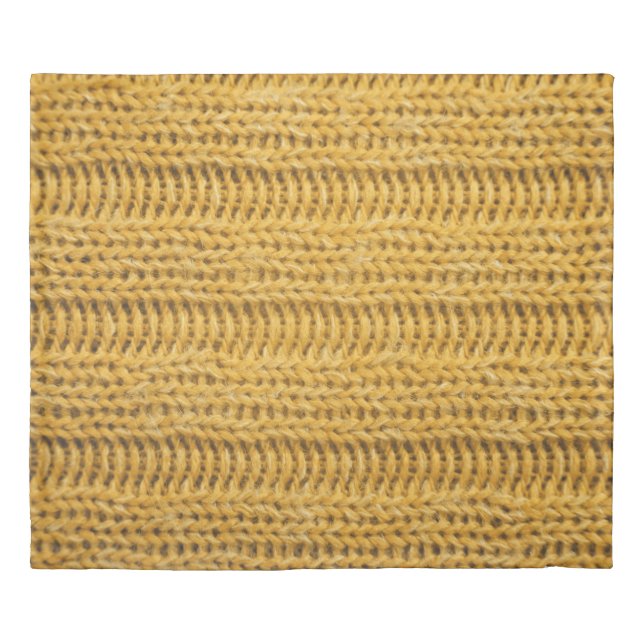 Yellow Knitted Textured Trendy Background Duvet Cover (Front)