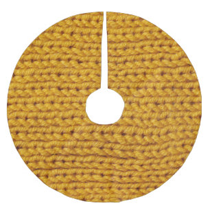Yellow knitted wool, high-resolution texture. brushed polyester tree skirt