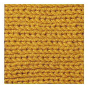 Yellow knitted wool, high-resolution texture. faux canvas print