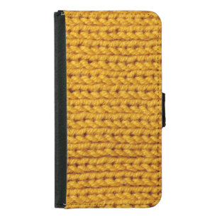 Yellow knitted wool, high-resolution texture. samsung galaxy s5 wallet case