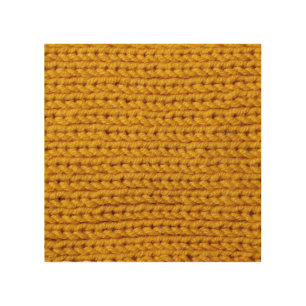 Yellow knitted wool, high-resolution texture. wood wall art
