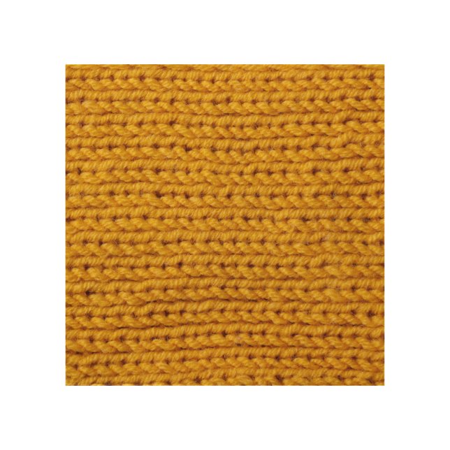 Yellow knitted wool, high-resolution texture. wood wall art (Front)