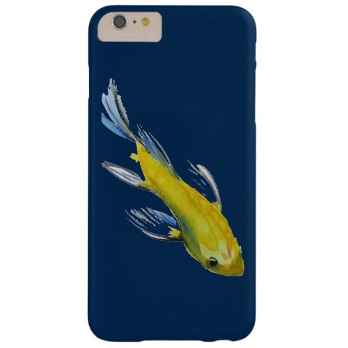 Yellow koi Japanese carp watercolour art fish Barely There iPhone 6 Plus Case