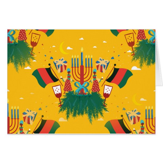 yellow Kwanzaa Cards (Front Horizontal)