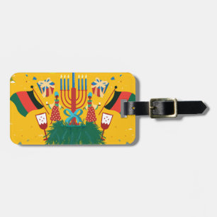yellow Kwanzaa Luggage Tag