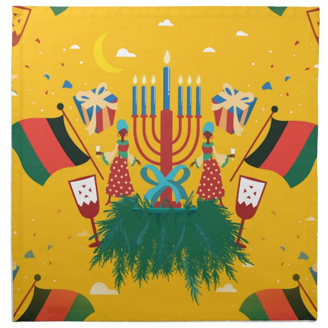 yellow Kwanzaa Napkin (Front)