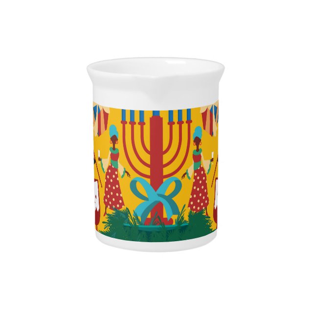 yellow Kwanzaa Pitcher (Front)