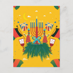 yellow Kwanzaa Postcard