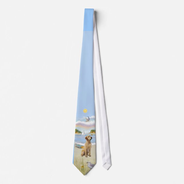 Yellow Lab #8 - Rowboat Neck Tie (Front)