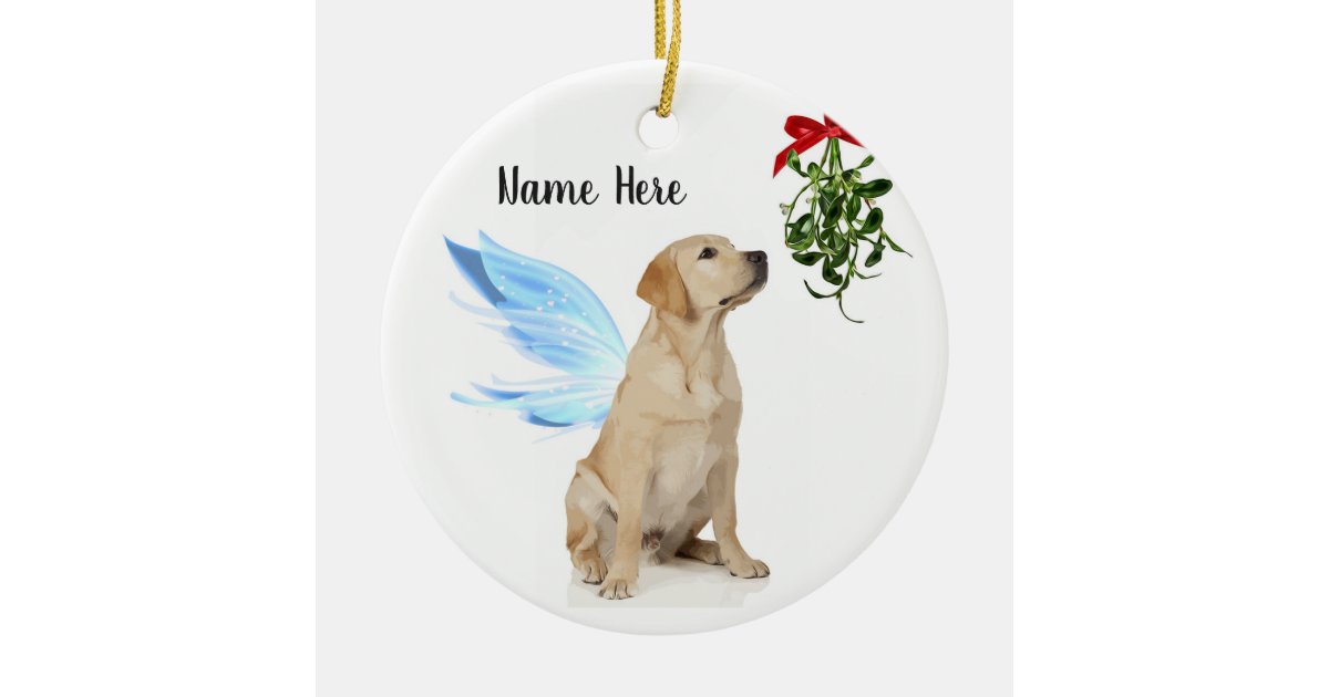 Black Lab Angel Ornament Labrador Retriever Dog Memorial Christmas Ornament