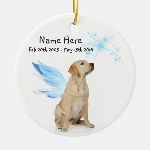 Yellow Lab Angel _ Christmas Memorial Ornament