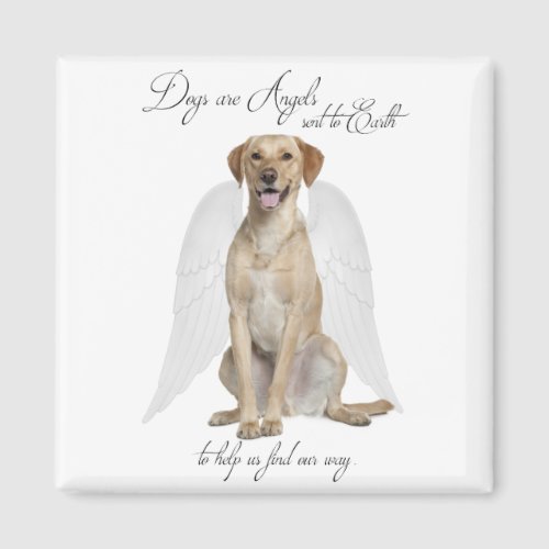 Yellow Lab Angel Magnet