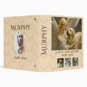 Yellow Lab Angel Personalized Memory Binder