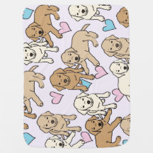 Yellow lab baby blanket