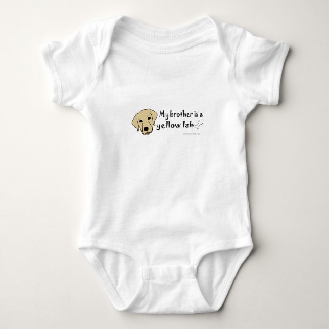 yellow lab baby bodysuit (Front)