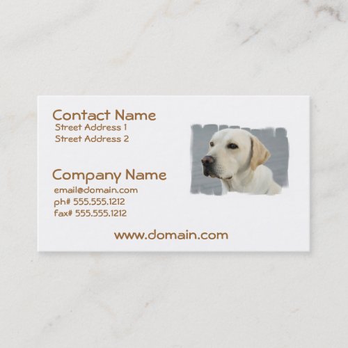 Yellow Lab Business Cards
